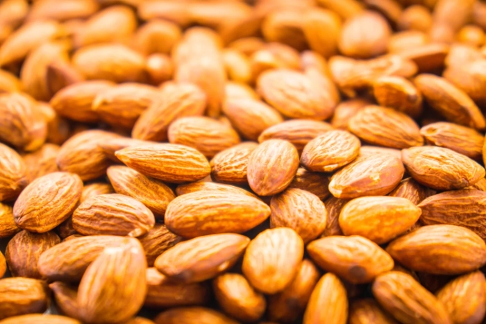 Apricot kernels seeds close-up
