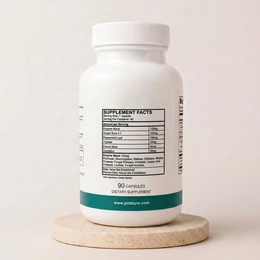 Protzym Digestive Enzyme Blend supplement facts
