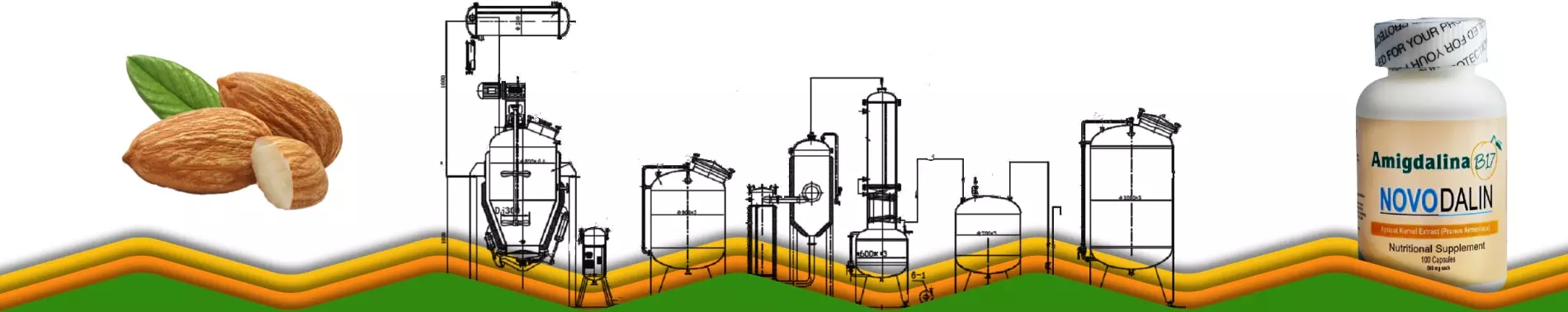 Industrial amygdalin extraction line equipment