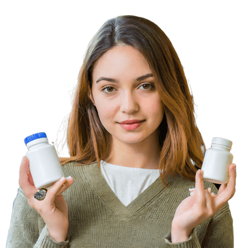 person deciding what vitamin b17 supplement to buy