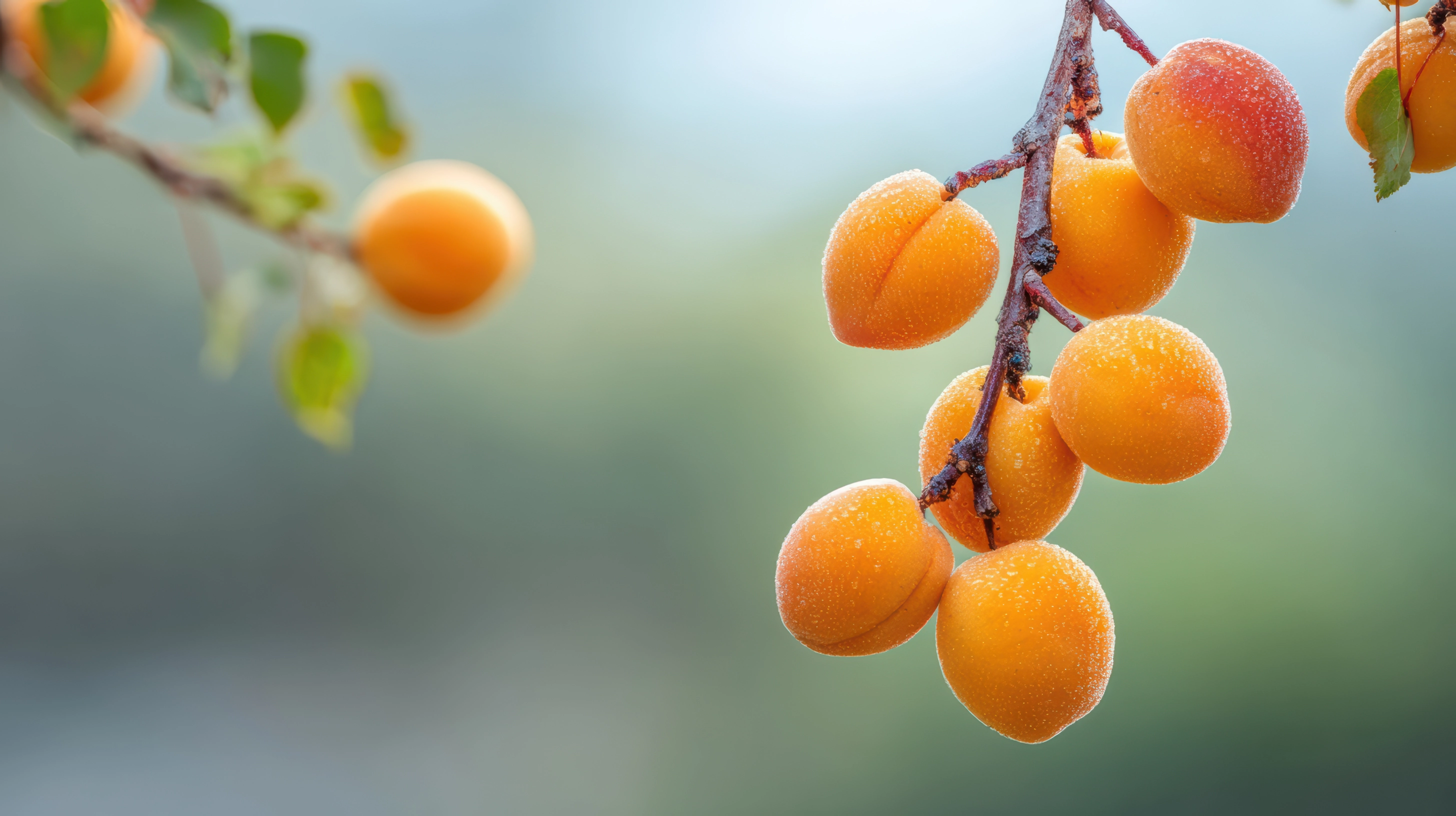 Ripe apricots on tree branch — source of authentic amygdalin B17