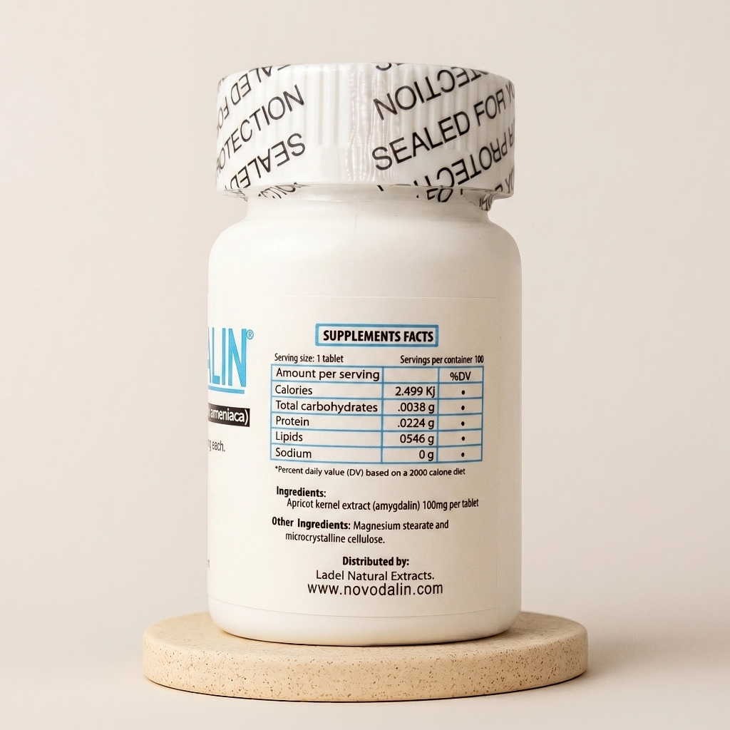 Vitamin B17 100mg Tablets supplement facts panel