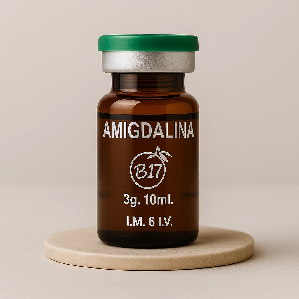Novodalin Amygdalin 3gr/10ml vial close-up